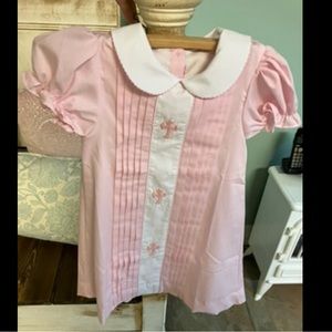 NWOT 24m smocked cross pink bishop